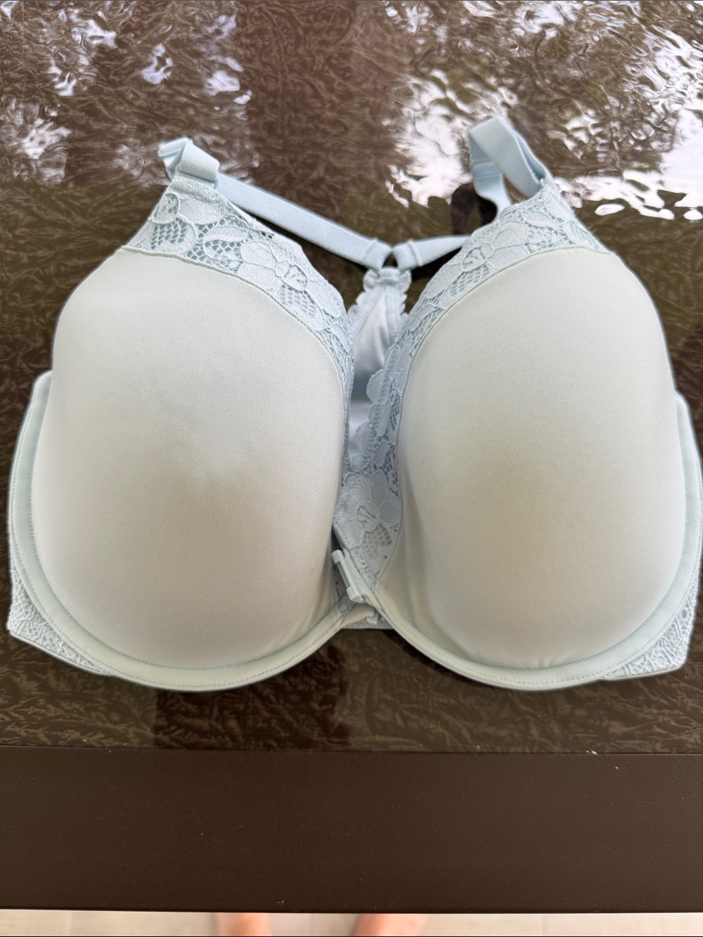 Bare Necessities Light Blue Lace-Accent T-Shirt Bra